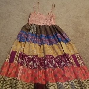 5/$50 Mandee 💯% silk maxi dress